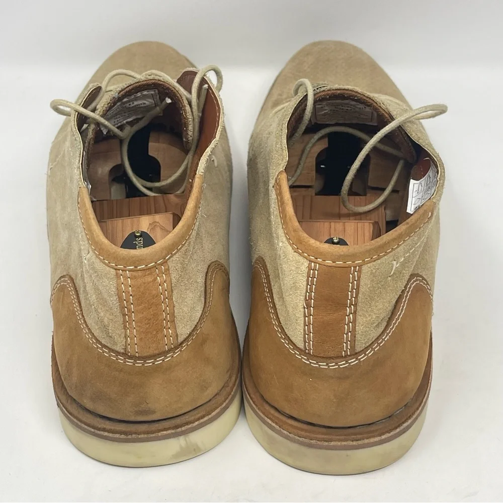 Steve Madden Hendric Chukka Boots Mens 8.5 Tan Brown Suede Perforated Lace Up